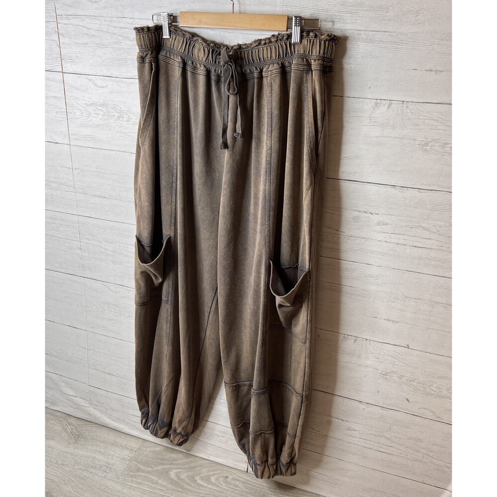 Oli & Hali Joggers Womens Size Large Faded Brown True to You Jogger Pant Slouchy - Picture 5 of 15